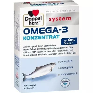 DOPPELHERZ Omega-3 concentrate system capsules, 30 pcs