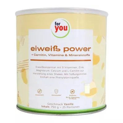 FOR YOU protein power vanilla powder, 750 g FOR YOU protein power vanilla powder, 750 g