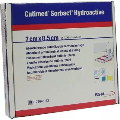 CUTIMED Sorbact Hydroactive Compresses 7x8.5 cm, 10 pcs