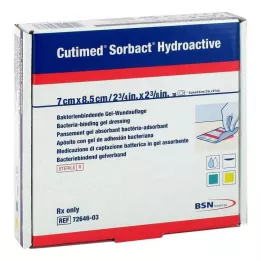 CUTIMED Sorbact Hydroactive Compresses 7x8.5 cm, 10 pcs