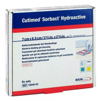 CUTIMED Sorbact Hydroactive Compresses 7x8.5 cm, 10 pcs