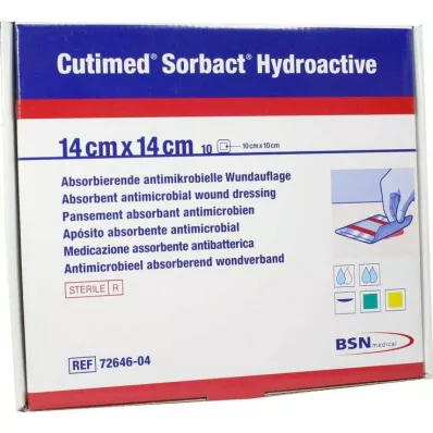 CUTIMED Sorbact Hydroactive Compresses 14x14 cm, 10 pcs