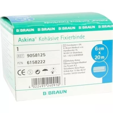 ASKINA Fixation bandage cohesive 6 cmx20 m, 1 pc