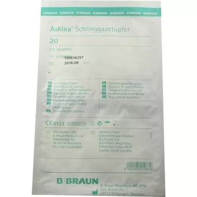 ASKINA Plum-grit sterile sling gauze swabs, 20 pcs