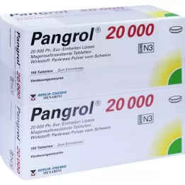 PANGROL 20,000 enteric-coated tablets, 200 pcs