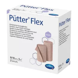 PÜTTER Flex Duo Bandage 8/10 cmx5 m, 2 pcs