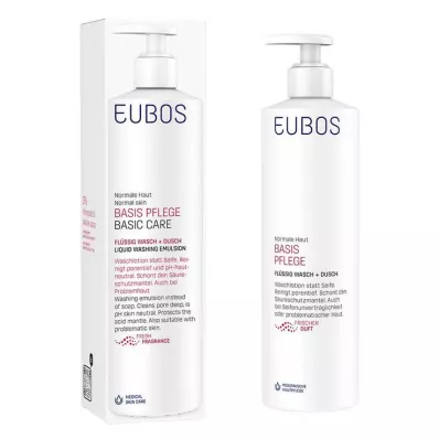 EUBOS FLÜSSIG red w.fresh fragrance w.dispenser, 400 ml