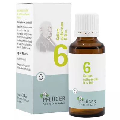 BIOCHEMIE Ploughmans 6 Kalium sulphuricum D 6 drops, 30 ml BIOCHEMIE Ploughmans 6 Kalium sulphuricum D 6 drops, 30 ml