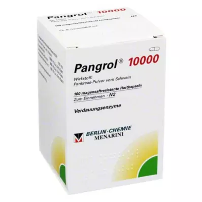 PANGROL 10,000 hard caps with enteric-coated pell, 100 pcs PANGROL 10,000 hard caps with enteric-coated pell, 100 pcs