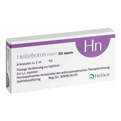 HELLEBORUS NIGER D 3 aquos.ampoules, 8 pcs HELLEBORUS NIGER D 3 aquos.ampoules, 8 pcs