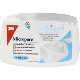 MICROPORE Non-woven plaster 2.5 cm x 5 m with tear-off 1530NP-1SD, 1 pc