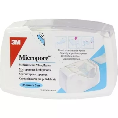 MICROPORE Non-woven plaster 2.5 cm x 5 m with tear-off 1530NP-1SD, 1 pc