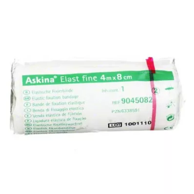 ASKINA Elast Fine bandage 8 cmx4 m cellophane, 1 pc ASKINA Elast Fine bandage 8 cmx4 m cellophane, 1 pc