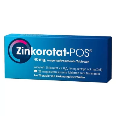 Zinc orotate-POS gastro-resistant tablets, 20 pcs