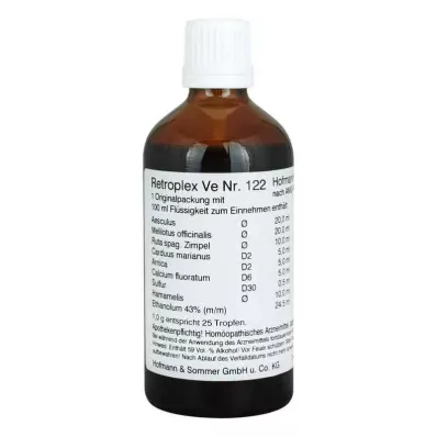 RETROPLEX VE No.122 drops, 100 ml RETROPLEX VE No.122 drops, 100 ml