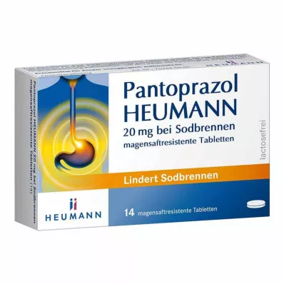 Pantoprazole HEUMANN 20 mg for heartburn, 14 hours