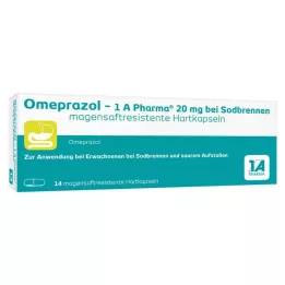 Omeprazole - 1 A Pharma® 20 mg for heartburn, 14 pcs