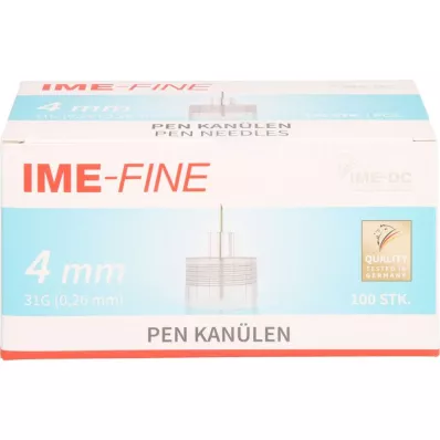 IME-fine Universal Pen Cannula 31 G 4 mm, 100 pcs