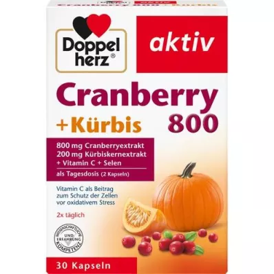 DOPPELHERZ Cranberry+Pumpkin Capsules, 30 Capsules