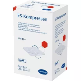 ES-KOMPRESSEN sterile 5x5 cm 12x bulk pack, 20X5 pcs