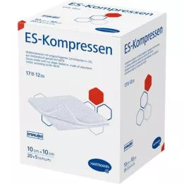 ES-KOMPRESSEN sterile 10x10 cm 12x bulk pack, 20X5 pcs