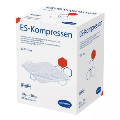 ES-Compresses sterile 10x10 cm large pack, 20x5 pieces