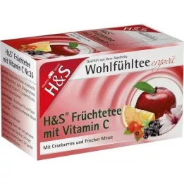 H&amp;S Fruits with vitamin C filter sachet, 20X2.7 g