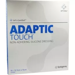 ADAPTIC Touch 12.7x15 cm non-adhesive silicone wound dressing, 10 pcs