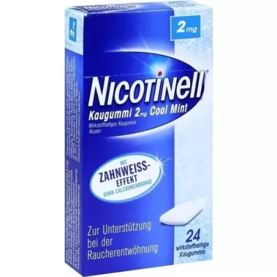 NICOTINELL Chewing gum Cool Mint 2 mg, 24 pcs