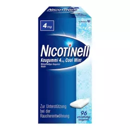 NICOTINELL Chewing gum Cool Mint 4 mg, 96 pcs