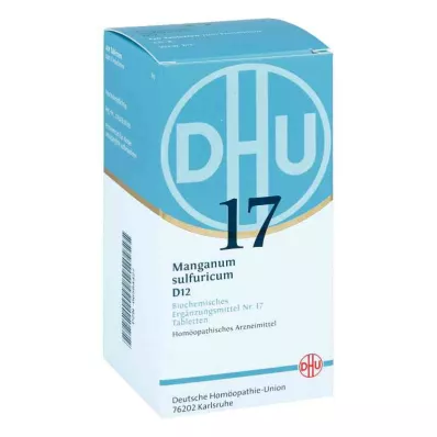 BIOCHEMIE DHU 17 Manganum sulphuricum D 12 tbl, 420 pcs BIOCHEMIE DHU 17 Manganum sulphuricum D 12 tbl, 420 pcs