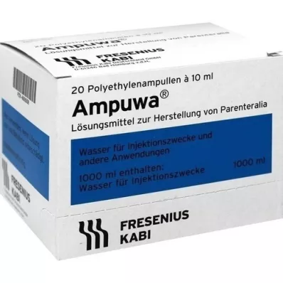 AMPUWA Plastic ampoules for injection/infusion, 20X10 ml