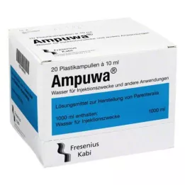 AMPUWA Plastic ampoules for injection/infusion, 20X10 ml