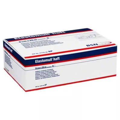 ELASTOMULL adhesive 8 cmx20 m fixation bandage, 6 pcs