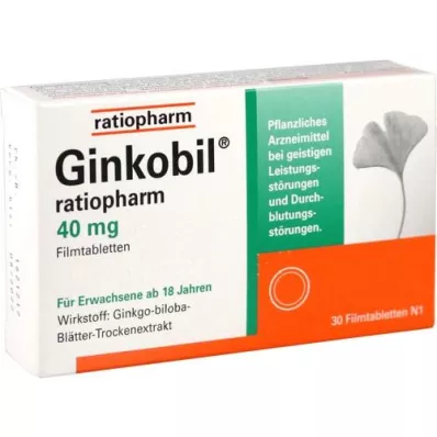 GINKOBIL-ratiopharm 40 mg film-coated tablets, 30 pcs