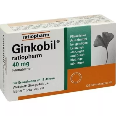 GINKOBIL-ratiopharm 40 mg film-coated tablets, 120 pcs