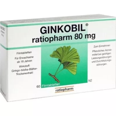 GINKOBIL-ratiopharm 80 mg film-coated tablets, 60 pcs