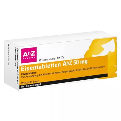 EISENTABLETTEN AbZ 50 mg film-coated tablets, 50 pcs EISENTABLETTEN AbZ 50 mg film-coated tablets, 50 pcs