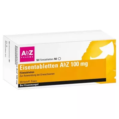 EISENTABLETTEN AbZ 100 mg film-coated tablets, 50 pcs EISENTABLETTEN AbZ 100 mg film-coated tablets, 50 pcs