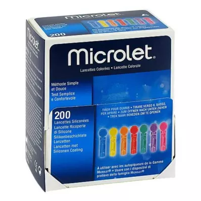 MICROLET Lancets coloured, 200 pcs MICROLET Lancets coloured, 200 pcs