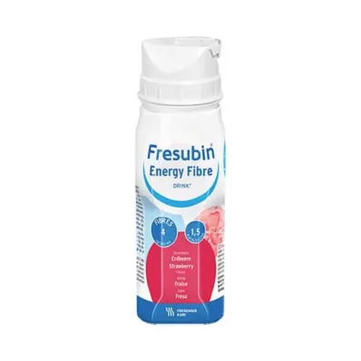 FRESUBIN ENERGY Fibre DRINK Strawberry Drink Bottle, 4X200 ml
