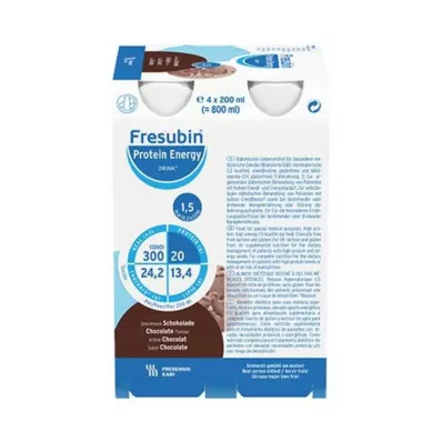 FRESUBIN PROTEIN Energy DRINK Chocolate drink bottle, 4X200 ml