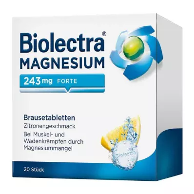 Biolectra® MAGNESIUM 243 mg forte effervescent tablets lemon flavor, 20 pcs Biolectra® MAGNESIUM 243 mg forte effervescent tablets lemon flavor, 20 pcs