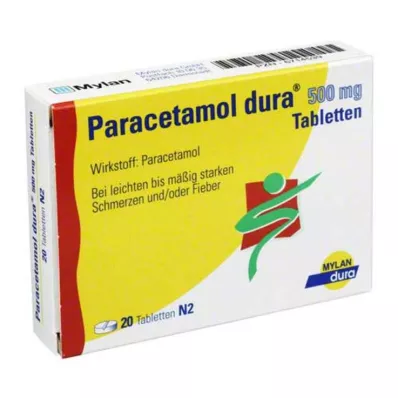 Paracetamol dura® 500 mg tablets, 20 pcs