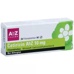 CETIRIZIN AbZ 10 mg film-coated tablets, 20 pcs