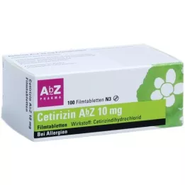 CETIRIZIN AbZ 10 mg film-coated tablets, 100 pcs