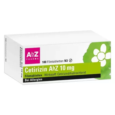 CETIRIZIN AbZ 10 mg film-coated tablets, 100 pcs CETIRIZIN AbZ 10 mg film-coated tablets, 100 pcs