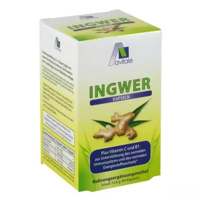 INGWER 500 mg capsules+vitamin B1+C, 90 pcs