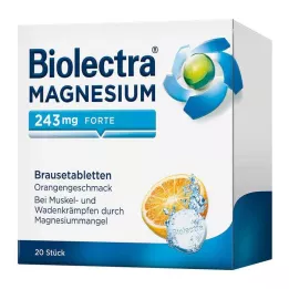 BIOLECTRA Magnesium 243 mg forte Orange Effervescent Tab, 20 pcs