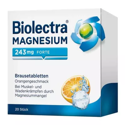 BIOLECTRA Magnesium 243 mg forte Orange Effervescent Tab, 20 pcs